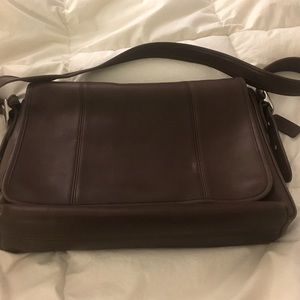 Coach Soft Leather Messenger Shoulder Bag